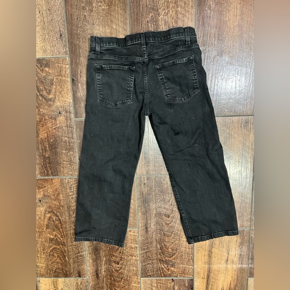 Khaite Wendell Cropped Wide Leg Jeans Stoned Black Distressed - Picture 8 of 11